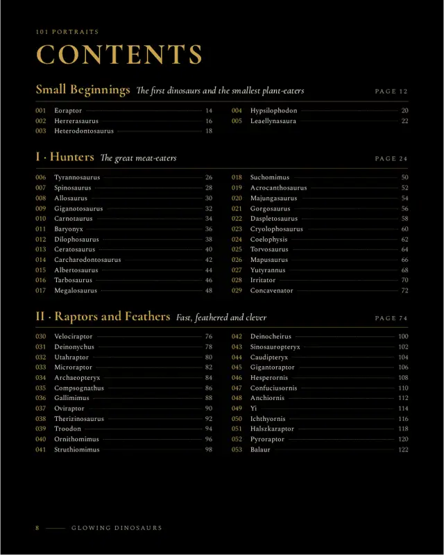 Contents: left page